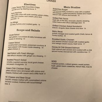 Flask & Beaker - Menu options (not listed: dessert) - New American Near Me - Raleigh, North Carolina