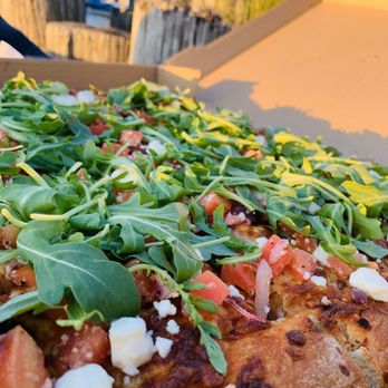 Speakeasy Pizzeria & Restaurant - Arugula Feta Bruschetta Sicilian Pie - Pizza Near Me - Ship Bottom, New Jersey Speakeasy Pizzeria & Restaurant - Arugula Feta Bruschetta Sicilian Pie - Pizza Near Me - Ship Bottom, New Jersey