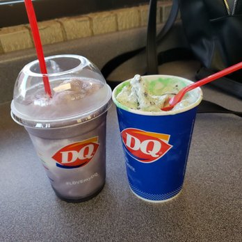 Dairy Queen Grill & Chill - Medium grape slushie float and mint oreo blizzard. - Fast Food Near Me - Rapid City, South Dakota Dairy Queen Grill & Chill - Medium grape slushie float and mint oreo blizzard. - Fast Food Near Me - Rapid City, South Dakota