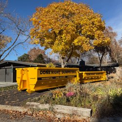 Done Right Dumpsters - We got some BACK TO BACK dumpsters here. 10 yard dumpster in the back for some dirt haul away with a 15 yard in front for fall cleanup junk!