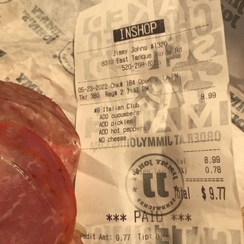 Jimmy John's - It says NO CHEESE!! - Delis Near Me - Tucson, Arizona