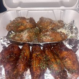 Raspberry Chipotle and Garlic Parmesan Wings Raspberry Chipotle and Garlic Parmesan Wings