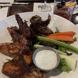 Huge Smoked wings, celery, carrots and ranch Huge Smoked wings, celery, carrots and ranch