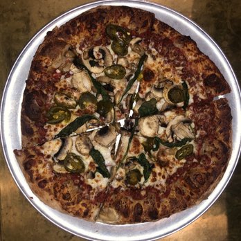 Pinthouse Pizza - Build your own : mushroom spinach and jalapeños - Brewpubs Near Me - Round Rock, Texas Pinthouse Pizza - Build your own : mushroom spinach and jalapeños - Brewpubs Near Me - Round Rock, Texas