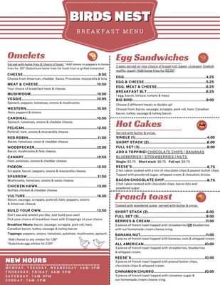 Menu photo 7 RJS Birds Nest Morrisville, PA Menu photo 7 RJS Birds Nest Morrisville, PA