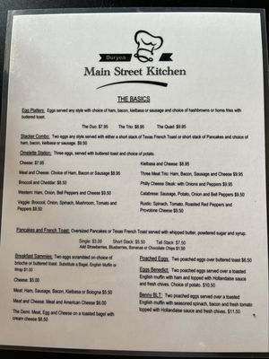 Menu photo 5 Duryea Main Street Kitchen Duryea, PA