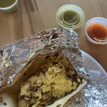 Tacos N Salsa - Bacon and Egg on Corn - Mexican Near Me - San Antonio, Texas Tacos N Salsa - Bacon and Egg on Corn - Mexican Near Me - San Antonio, Texas