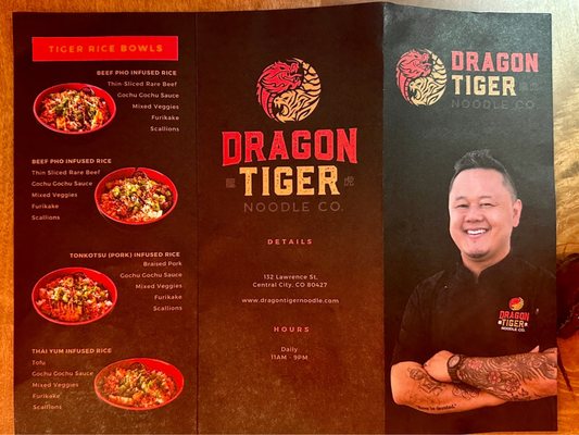 Menu photo 1 Dragon Tiger Noodle Co. Central City, CO