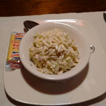 ShoeBooties Cafe - Orzo side salad with tiny cucumber pieces. - American Near Me - Murphy, North Carolina ShoeBooties Cafe - Orzo side salad with tiny cucumber pieces. - American Near Me - Murphy, North Carolina