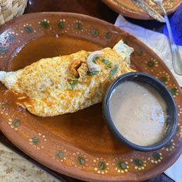 Chicharron egg-white omelette