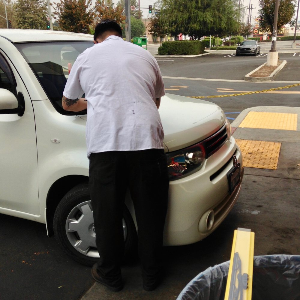 Having new windshield wiper blades installed. Having new windshield wiper blades installed.