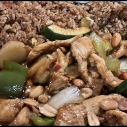 Kung Pao chicken and Pork fried rice