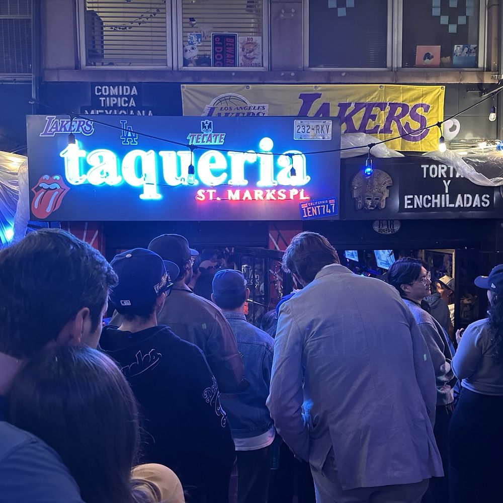 Taqueria St. Marks Place - I went there to watch a dodger game, game, five of the World Series with my son's best friend from California who lives in New York now. - Mexican Near Me - New York, New York
