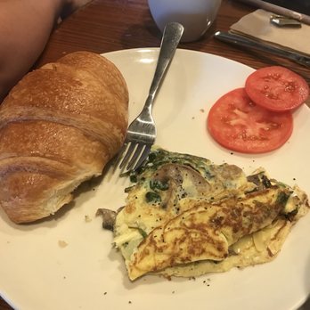 la Madeleine - Half eaten omelette with croissant very good. - Bakeries Near Me - Reston, Virginia