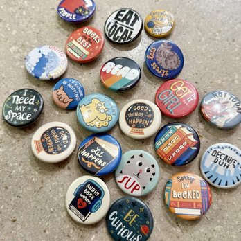 Posman Books - Found these super cute buttons. $1 each. I narrowed it down to 10 buttons. Lol. - Bookstores Near Me - Miami, Florida Posman Books - Found these super cute buttons. $1 each. I narrowed it down to 10 buttons. Lol. - Bookstores Near Me - Miami, Florida