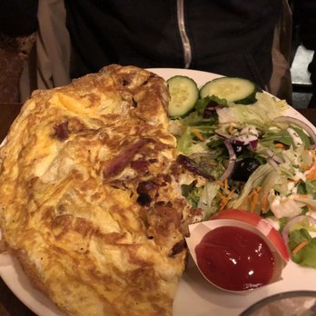 The Pancake Bakery - Omelette with cheese and bacon. Comes with a side garden salad. - Pancakes Near Me - Amsterdam, New Hampshire The Pancake Bakery - Omelette with cheese and bacon. Comes with a side garden salad. - Pancakes Near Me - Amsterdam, New Hampshire