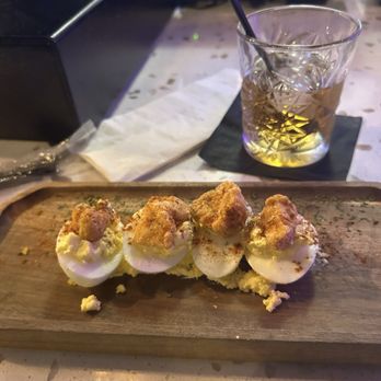 IZKINA - Salmon deviled eggs - Lounges Near Me - Dallas, Texas IZKINA - Salmon deviled eggs - Lounges Near Me - Dallas, Texas