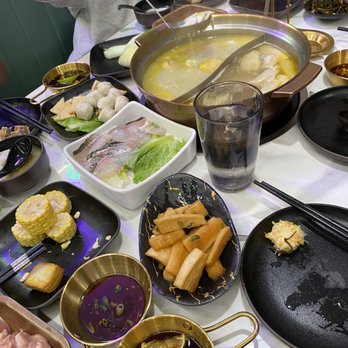Coco Hotpot - Fish Ball, Corn, Radish in Chili Sauce, Chicken Leg Meat - Hot Pot Near Me - Flushing, New York Coco Hotpot - Fish Ball, Corn, Radish in Chili Sauce, Chicken Leg Meat - Hot Pot Near Me - Flushing, New York
