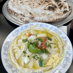 Almandi Restaurant - Hommous and Bread Tames