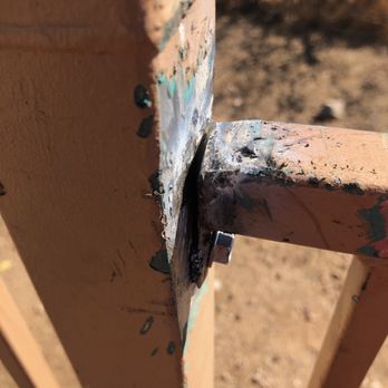 Great Doors And Gates - 2nd attempt to create a weld joint. - Garage Door Services Near Me - Glendale, Arizona Great Doors And Gates - 2nd attempt to create a weld joint. - Garage Door Services Near Me - Glendale, Arizona