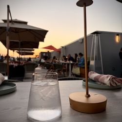 Sunset view from our table