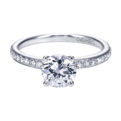 Abby's Gold & Gems - Timeless simplicity in this engagement ring.