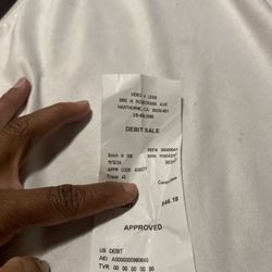 Video 4 Less - My receipt for my DVD's as well as my LA hat