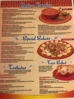 Menu photo 5 Chula Vista Mexican Restaurant Salem, OR