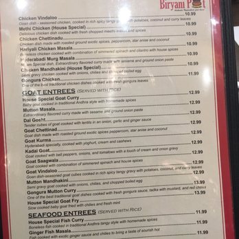 Biryani Pot - Proper menu 5 - Indian Near Me - San Antonio, Texas