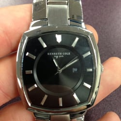 Watch & Band Clinic - While replacing the crystal, they scratched the backing. You can see the scratch where it says "New York."