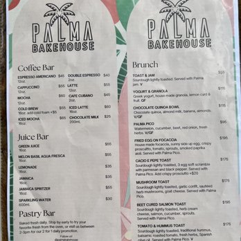 Palma Bakehouse - Menu - Breakfast & Brunch Near Me - Bucerías, NAY