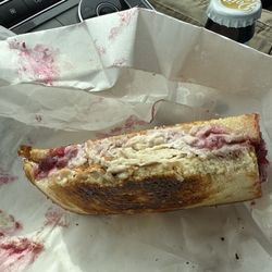 Cheese and Crackers - Half of my Thanksgiving Everyday sandwich..we ate in the car. No seating inside, but there are chairs outside.