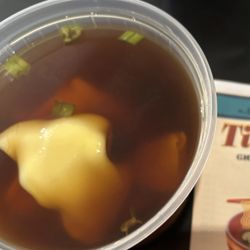Tian Tian Asian Restaurant - Wonton soup with brown broth I've never seen before. Wasn't too bad.