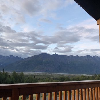 Alaska Glacier Lodge - View from our lodge's patio - Hotels Near Me - Palmer, Alaska Alaska Glacier Lodge - View from our lodge's patio - Hotels Near Me - Palmer, Alaska