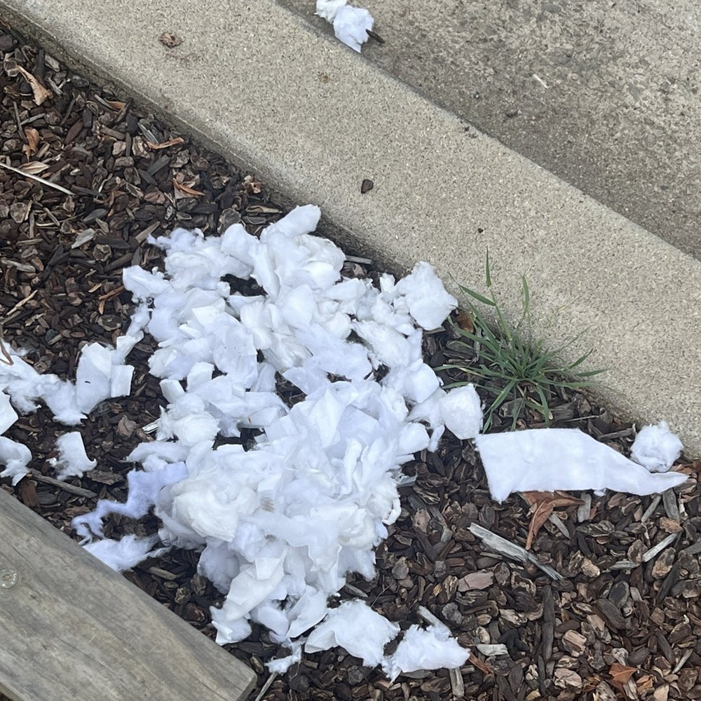 Gauze looking thing found by battery Gauze looking thing found by battery