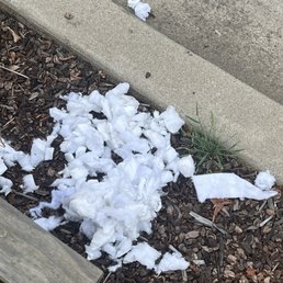 Gauze looking thing found by battery