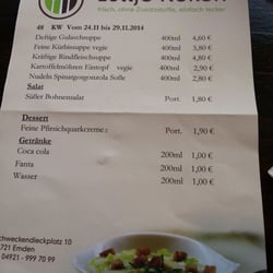 Lüttje Köken - Wochenzettel