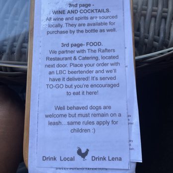 Lena Brewing Company - Menu - New American Near Me - Lena, Illinois