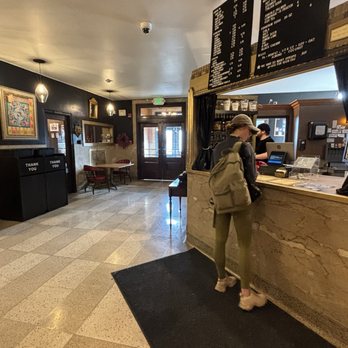 Antagonist Cafe - Front entrance / menu / check out - Desserts Near Me - St. Louis, Missouri