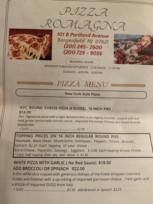 Menu photo 3 Pizza Romagna Bergenfield, NJ