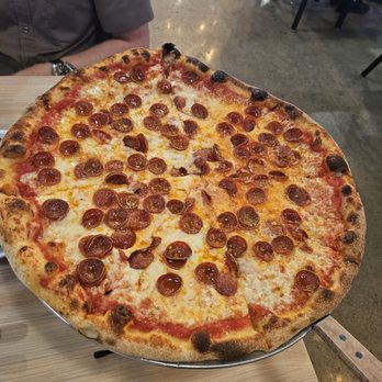 District 4 Pizza - Large Pepperoni - Pizza Near Me - Long Beach, California District 4 Pizza - Large Pepperoni - Pizza Near Me - Long Beach, California