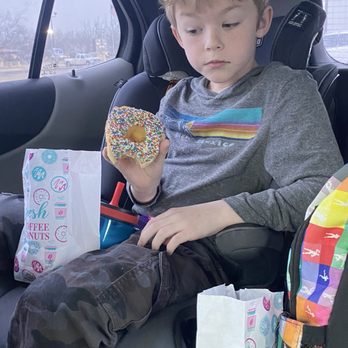 Aloha Doughnuts - Vanilla sprinkle donut, one of my son's favs. This was an early morning trip we made one day before school. - Donuts Near Me - Tolar, Texas