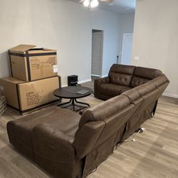 Rooms To Go - Putting the sectional together, my choice. Loving it.