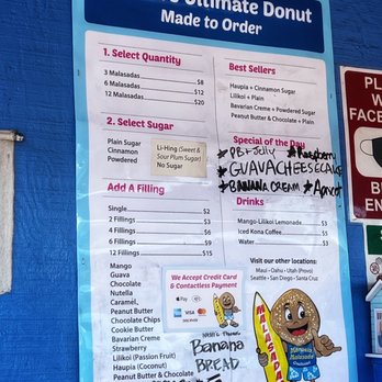 Manuela Malasada - Menu - Donuts Near Me - Kahului , Hawaii Manuela Malasada - Menu - Donuts Near Me - Kahului , Hawaii