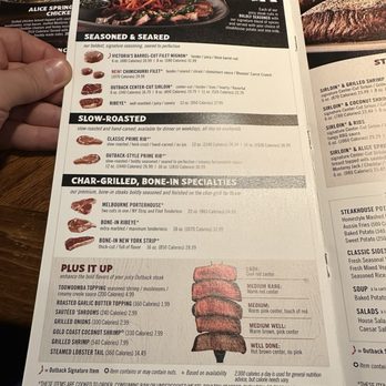 Outback Steakhouse - Menu - Steakhouses Near Me - Skokie, Illinois Outback Steakhouse - Menu - Steakhouses Near Me - Skokie, Illinois