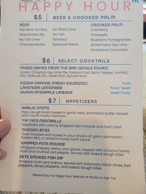 Menu photo 5 Crooked Palm Cabana Tavernier, FL Menu photo 5 Crooked Palm Cabana Tavernier, FL