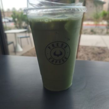 Press Coffee - City North - Iced Matcha Latte, light ice - Coffee & Tea Near Me - Phoenix, Arizona Press Coffee - City North - Iced Matcha Latte, light ice - Coffee & Tea Near Me - Phoenix, Arizona
