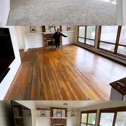 Progress photos - can you believe they're the same floors!?