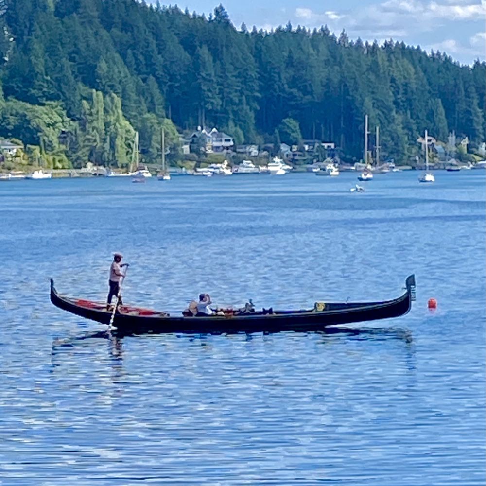 Gig Harbor Gondola - The gondola going by our room just a couple hours before it was OUR turn! - Boat Tours Near Me - Gig Harbor, Washington Gig Harbor Gondola - The gondola going by our room just a couple hours before it was OUR turn! - Boat Tours Near Me - Gig Harbor, Washington