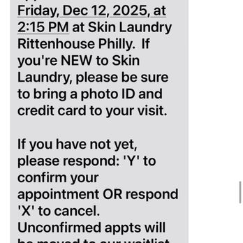 Skin Laundry - Rittenhouse Philly - The first text at 10:04am - Skin Care Near Me - Philadelphia, Pennsylvania Skin Laundry - Rittenhouse Philly - The first text at 10:04am - Skin Care Near Me - Philadelphia, Pennsylvania